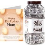 Swad Happy Birthday Mom Mother Gift with Card (Swad Digestive Candy 200 Jar & 1 Greeting card) - Fast UK Delivery