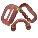 FA INDUSTRIES 3Pcs Wooden Hand Roller Massage. Muscle Roller Stick, Manual Wood Therapy Massage Tools for Relaxes Thigh, Leg, Hands Full Body Muscle Men & Women - Pack of 3 - Fast UK Delivery