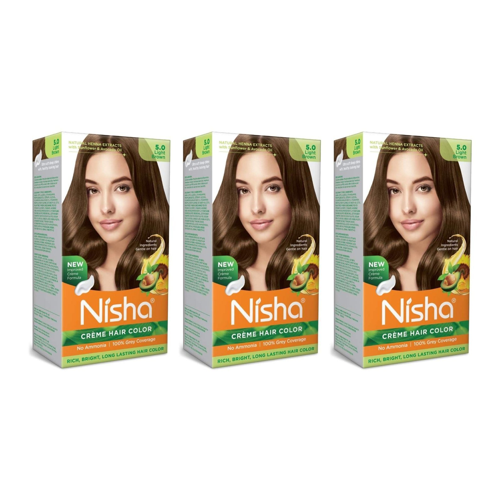 uk81xwIZmyswL-1.jpg Nisha Cream Hair Color (Pack of 3, Light Brown) Fast Shipping to USA & Canada - Image 1
