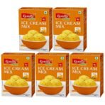 KWALITY Mango Ice Cream Mix 100g (Pack 5) | Quick, Easy, and Delicious Summer Treat Ready Mix | No Preservatives, No Hassle - Fast UK Delivery