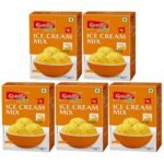 KWALITY Mango Ice Cream Mix 100g (Pack 5) | Quick, Easy, and Delicious Summer Treat Ready Mix | No Preservatives, No Hassle - Fast UK Delivery