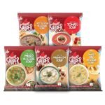 Bambino Soups Combo - (5 Pieces) Contains Tomato (1packet-50gms) , Hot N Sour - (1 packet-40gms) , Sweet Corn - (1 packet-45gms), Mushroom (1packet-45gms), Mix-Veg (1packet-45gms) - Fast UK Delivery