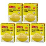 KWALITY Pineapple Ice Cream Mix 100g (Pack 5) | Quick, Easy, and Delicious Summer Treat Ready Mix, No Preservatives, No Hassle. - Fast UK Delivery