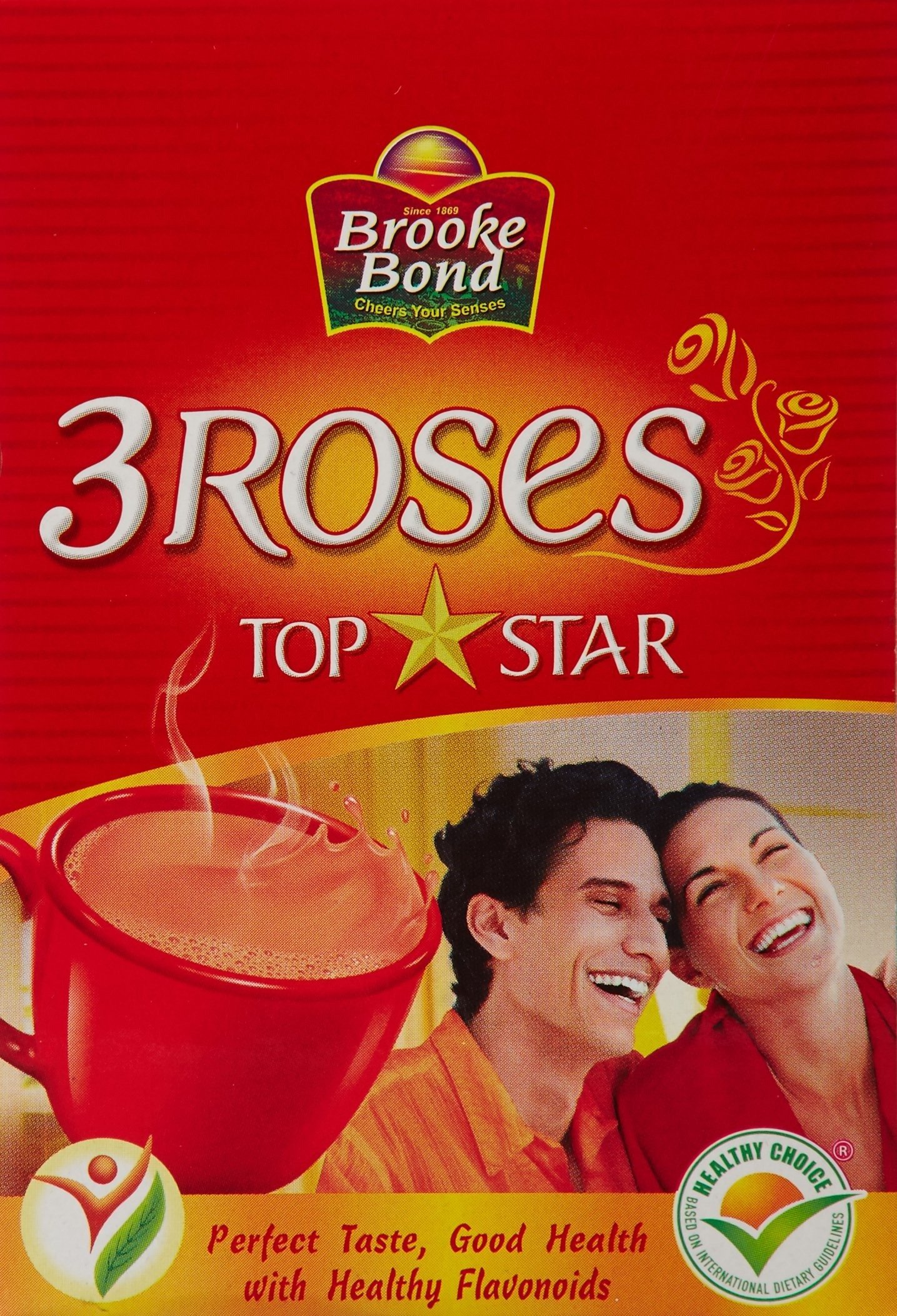 uk91cR01Wz9fL-1.jpg Brooke Bond 3 Roses Dust Tea, Top Star, 250g - Fast UK Delivery - Image 1