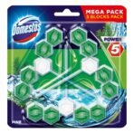 Domestos Power 5 Toilet Rim Block Pine 3x55g - Fast UK Delivery